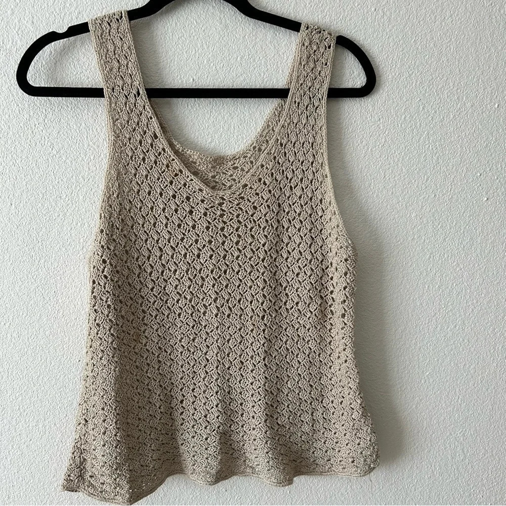 Vintage Handmade Crochet tank Top Sleeveless Hippie/Boho - Picture 3 of 5
